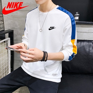 Nike ใหม่ เสื้อกันหนาว คอกลม ผ้าฝ้าย มีฮู้ด สีพื้น ทนต่อการเสียดสี สําหรับผู้ชาย เหมาะกับการวิ่ง เล่นกีฬาบาสเก็ตบอล 2022