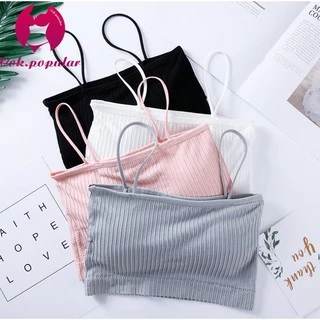 #053 พร้อมส่ง ชุดชั้นในสายเดี่ยว แบบร่อง แนวชิคๆ มี 10 สี W COK