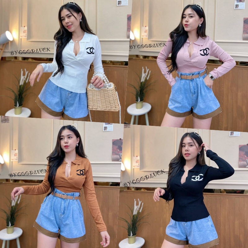 SpinnyHouse เสื้อแขนยาว เสื้อไหมพรมแขนยาวยั่วๆมาแล้ววว ดีเทลไม่ธรรมดา คิ้วๆ แมชชี่สุดๆ Cute รุ่น กันยา