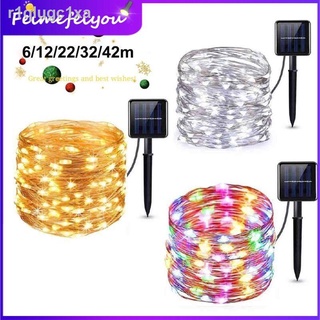 Feimefeiyou led solar light outdoor led fairy lights strip lighting, glow in the dark rechargeable led lamp, waterproof,