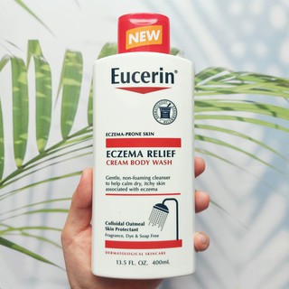 ยูเซอริน ครีมอาบน้ำ สำหรับผิวแห้งและคัน Eczema Relief Cream Body Wash 400 ml (Eucerin®)