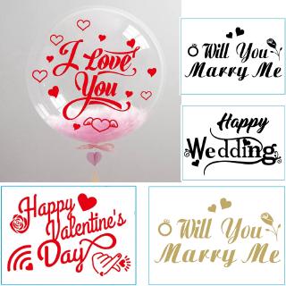 A4 size 18-36 inch large Bubble Balloon stickers wedding marry aniversary valentines sticker for balloons decoration