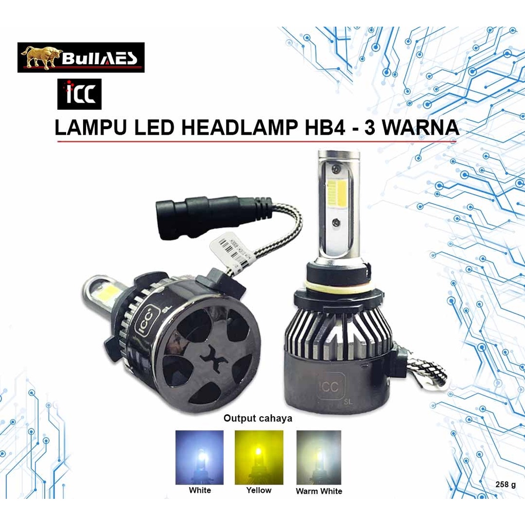 HB4 ไฟหน้า Led 3 สี ICPLUS 3600 Lumens 3000K 4300K 6000K
