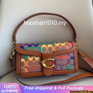 Outlet ส่วนลด🌈 Coach C2491 ผู้หญิง  rainbow bag /กระเป๋ากล้อง/กระเป๋าสะพาย