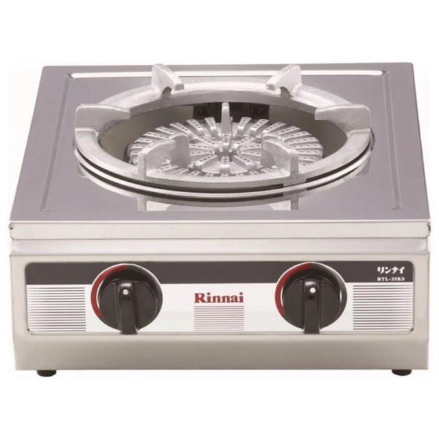 0]Rinnai เตาแก๊ส หัวเดี่ยว แบบตั้งโต๊ะ รุ่น RTL35KS (silver){แถมฟรี หัวตัด สายแก๊ส}