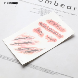 [risingmp] สติกเกอร์รอยสักชั่วคราว ลายฮาโลวีน กันน้ํา เรืองแสง สําหรับใบหน้า ♨เปิด