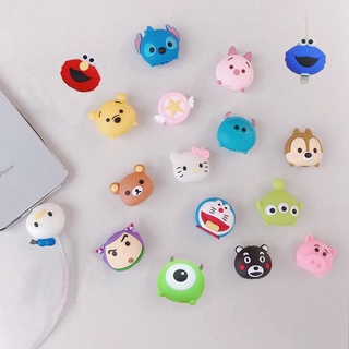 พร้อมส่ง! ตัวถนอมสายชาร์จ USB ซิลิโคน ลายการ์ตูนสัตว์น่ารัก ขนาดเล็ก