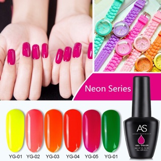 🔥สีเจล As 15ml.โทนสี Neon Series YG 01-06สี🔥