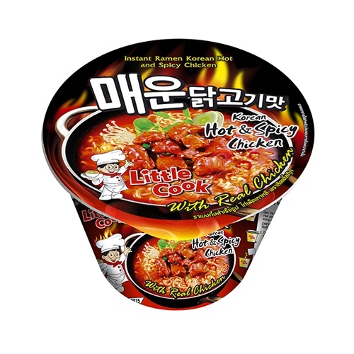 ลิตเติ้ลกุ๊ก บะหมี่กึ่งสำเร็จรูป รสไก่เผ็ดเกาหลี ขนาด 150g/Instant Ramen Korean Hot and Spicy Chicken /韓式麻辣雞肉麵