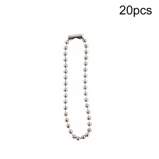 20pcs Beads Chain Jewelry Keychain Bracelet Hangtag DIY Crafting Ball Chains Assorted Kit