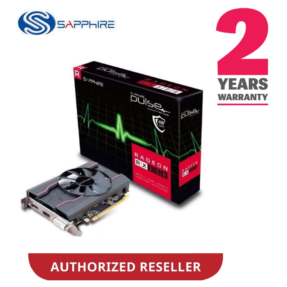 SAPPHIRE ATI RX 550 4GB GDDR5 128BIT PULSE OC RX550 4G VGA กราฟิกการ์ด
