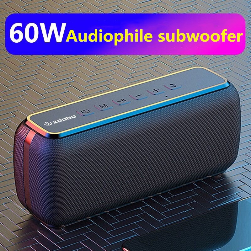 X8 Bluetooth Speaker 60W Portable Speakers High Power IPX5 Waterproof