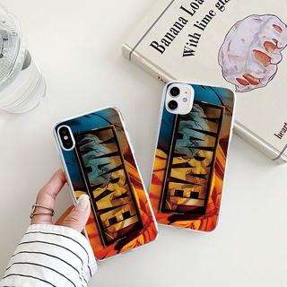 Marvel เคสไอโฟน 13 pro max case anime iPhone 14 12 11 promax เคส 7 8 Plus Se 2020 8พลัส X Xr Xs Max label phone cover