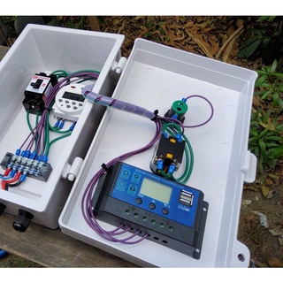 ชุดควบคุมปั้มน้ำ รดน้ำต้นไม้อัตโนมัติ 12/24vกันน้ำพลังงานแสงอาทิตย์