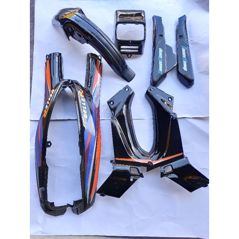 ชุดสีYamaha-Belle100/Belle-Rสีดำชุด8ชิ้น