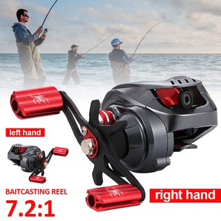 Ultra-Light Baitcasting Reel ลากสูงสุด 8KG Magnetic + Centrifugal Dual Brake System 7.2: 1 อัตราทดเกียร์น้ำเค็มน้ำจืด