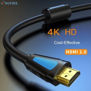 สาย HDMI2.0 HD สาย HDMI รองรับ ARC 3D HDR 4K 60Hz Ultra HD สําหรับสวิตช์แยกทีวีโปรเจคเตอร์แล็ปท็อป