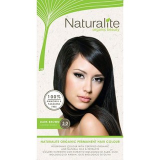 เนเชอรัลไลท์ สีย้อมผมออร์แกนิคแท้ -3.0 DARK BROWN (**NO PARABENS, NO RESORCINOL, NO AMMONIA, NO PPD)