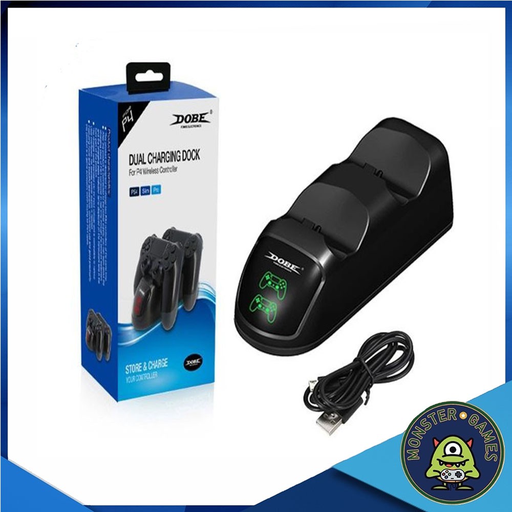 DOBE แท่นชาร์จจอย Ps4 มีไฟ (Ps.4 Dual Charging Dock of DOBE)(ที่ชาร์จจอย Ps4 ของ DOBE)(Charging Dock For Ps4 Controller)