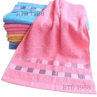 ผ้าขนหนูเCotton สำหรับเช็ดหน้า เช็ดตัว เช็ดผม 1 แพ็ค 12 ผืนคละ 4 สี และ 3 สี ให้