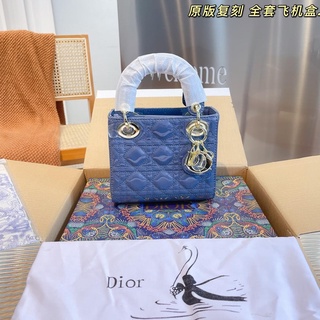 Dior Dior Dai Fei, Enamelled Leather Bag Imported Leather Material Cow Leather Quality Rhombic Lattice Full