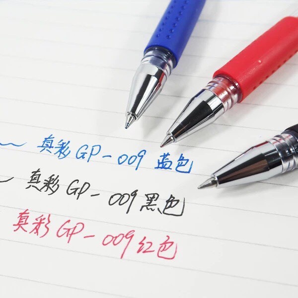 มีให้เลือก 3 สี ปากกาหัวเข็ม หมึกเจล 0.5 mm.