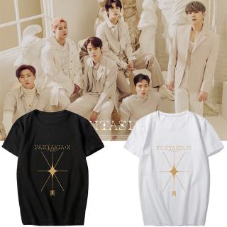 เสื้อยืดแขนสั้น พิมพ์ลาย kpop monsta x fantasia x แฟชั่นสําหรับทุกเพศS-5XL