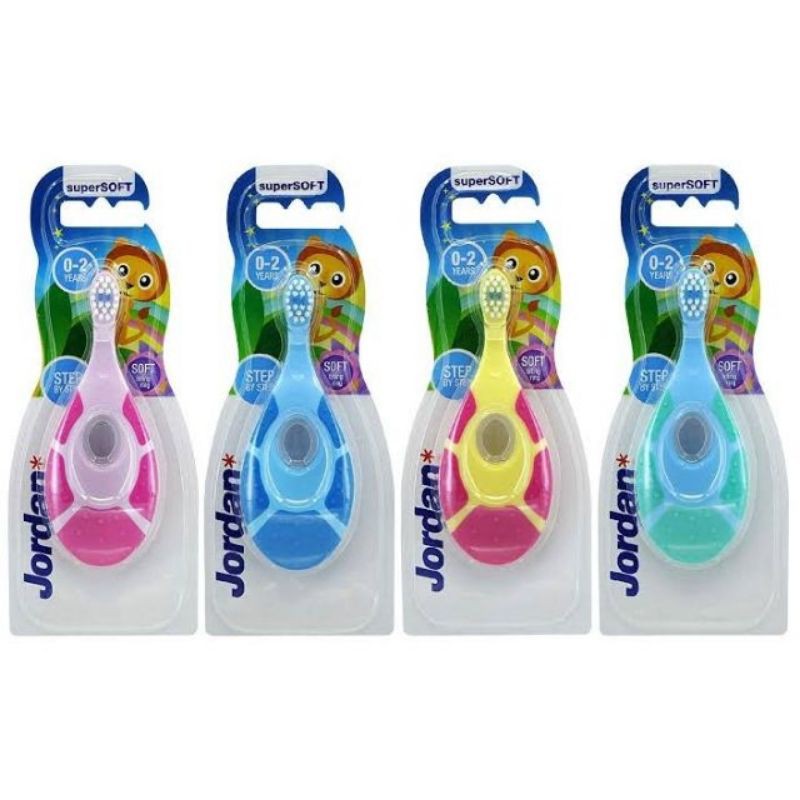 แปรงสีฟันเด็ก Jordan Step1 อายุ 0-2 ปี แปรงสีฟันเด็กจอร์แดน  แบบเดียว คละสี