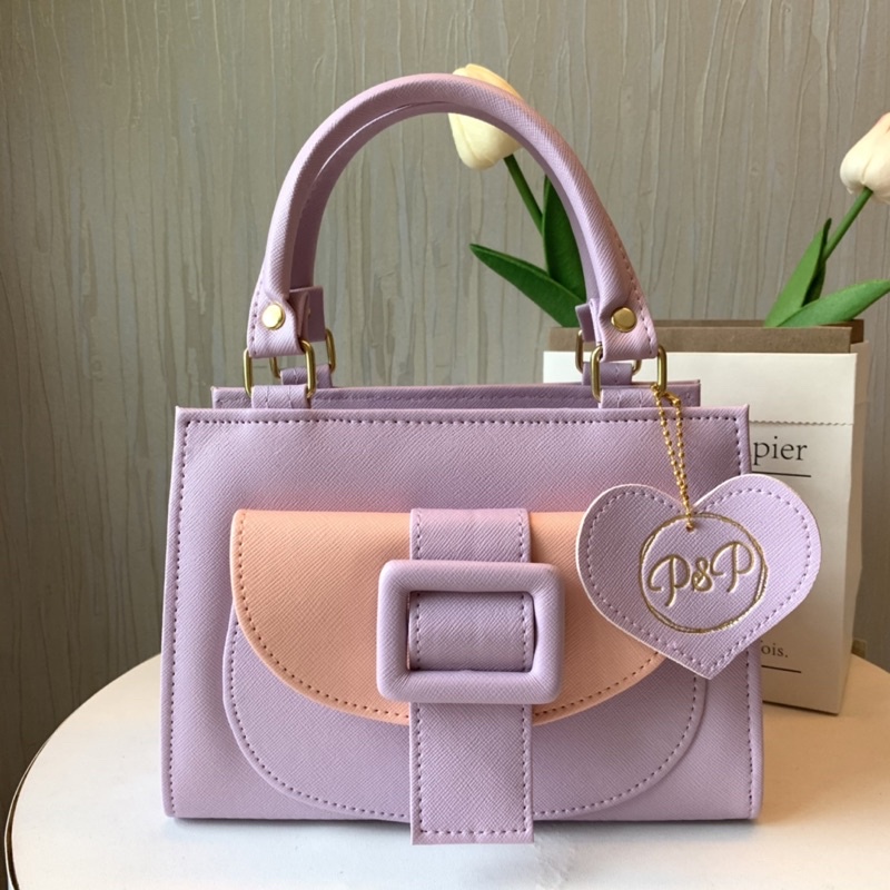 SALE p&p shop กระเป๋าสะพายข้างแฟชั่นผู้หญิง กระเป๋าถือ รุ่นเข็มขัด**กรุณาเลือกสีที่ตัวเลือกสินค้าเป็นหลัก