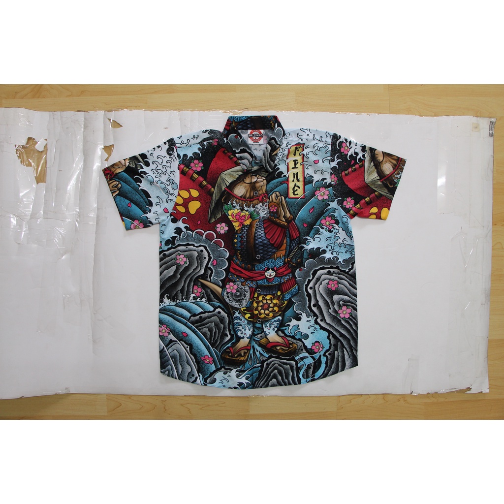 ⚡ ส่งฟรี⚡เชิ้ตแขนสั้น งานต่อลาย mr-Junko ผ้าซาติน นิ่มใส่สบายไม่ร้อน PC-846 - รูปที่ 3