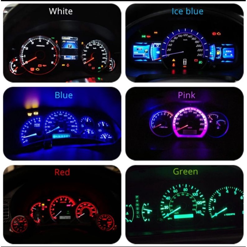 ไฟบอกเกียร์ ไฟแสดงตำแหน่งเกียร์ หลอดหน้าปัด  led 3ชิป  T5 Toyota  ราคา/1หลอด