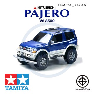 TAMIYA 19023 รถแข่งทามิย่า แท้ TAMIYA MITSUBISHI PAJERO V6 3500 1/32 SCALE MINI 4WD REV SERIES มีมอเตอร์แถม