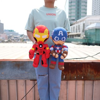 ตุ๊กตา Ironman ไอรอนแมน &amp; Captain America กัปตันอเมริกา ท่ายืน แบบใหม่ 16นิ้ว Marvel มาร์เวล Avengers อเวนเจอร์