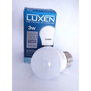 Putih หลอดไฟ Led 3 วัตต์ 3W สีขาว LUXEN E27 สีขาว และสีเหลือง สําหรับบ้าน