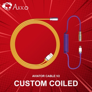 สายคีย์บอร์ด Akko Custom Coiled Aviator Cable V2