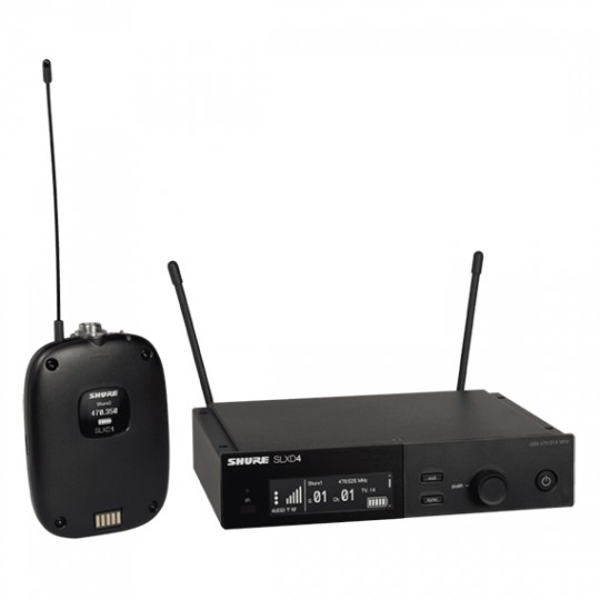 SLXD14A SHUREไมโครโฟนใน1ชุดมีตัวรับและเบ๊ลแพคเท่านั้นค่ะเลือกใช้ไมค์ต่างๆของSHUREได้ของแท้