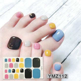 Korea Japanese  Nail Sticker  สติ๊กเกอร์ติดเล็บเท้าแฟชั่นเกาหลี สติ๊กเกอร์ติดเล็บกันน้ำ Nail Art