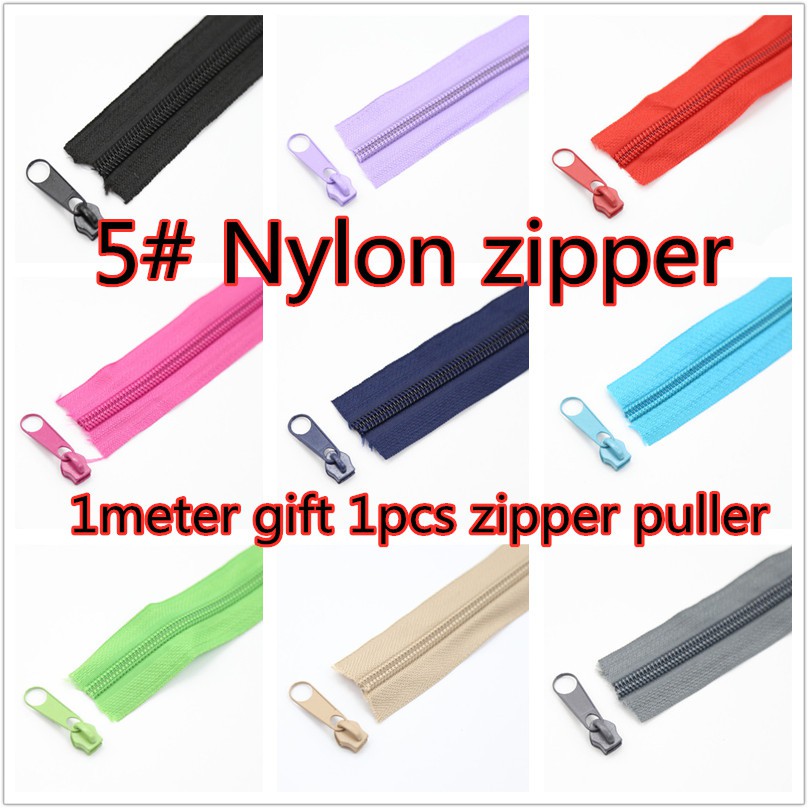 สามารถตัดได้ 5 สี ไนลอน ซิป เมตร การเย็บ ทําเอง เครื่องนอน สิ่งทอบ้าน เต็นท์กระเป๋า หัวดึงซิปกระเป๋าเดินทาง