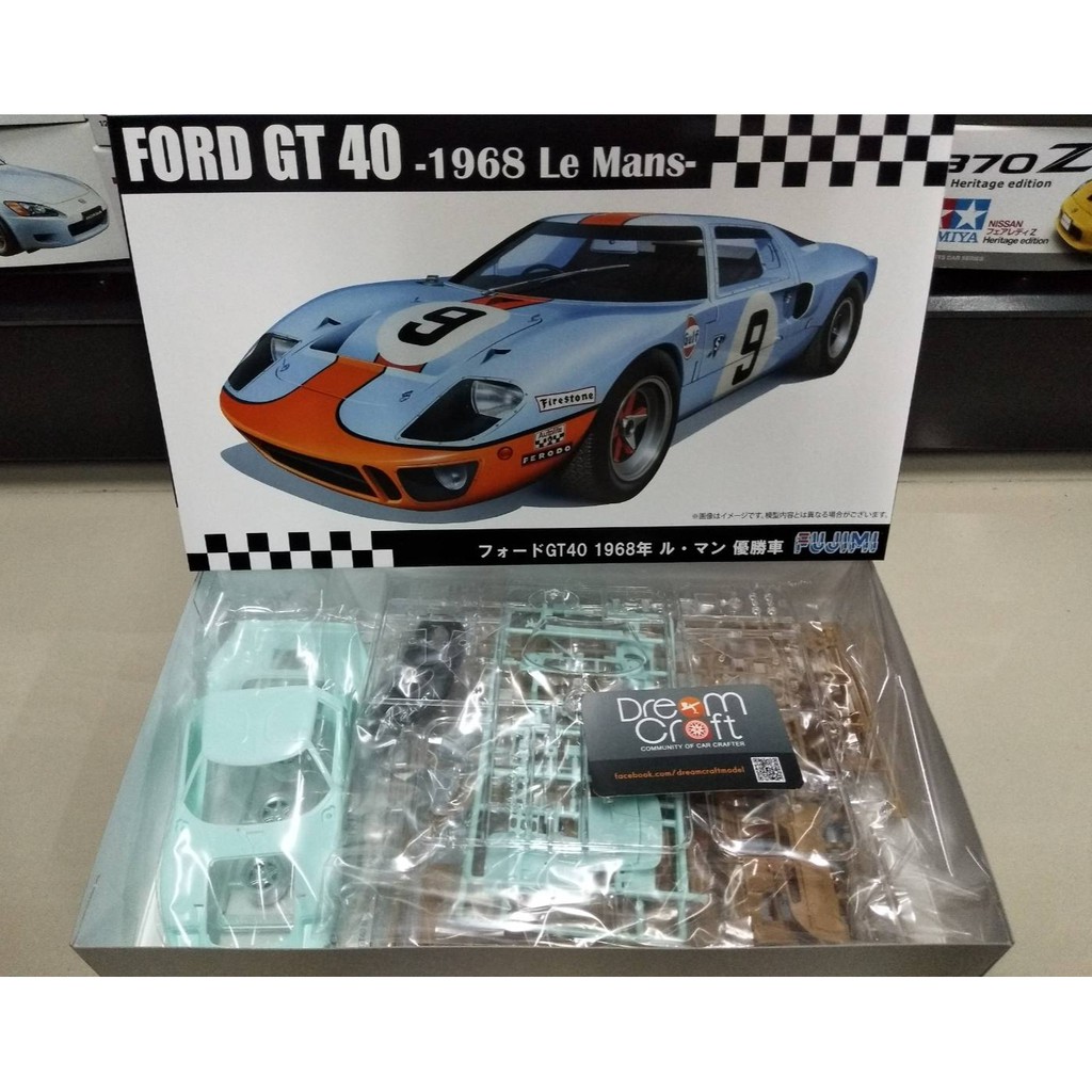 FUJIMI 1/24 Ford GT40 `68 LeMans Winner (โมเดลรถยนต์ Model DreamCraft)