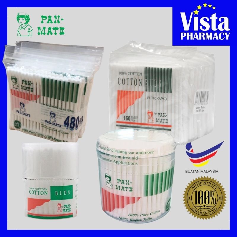 Pan-Mate Cotton Buds (4x160 tips/240 tips/400 tips) (Putik Kapas)