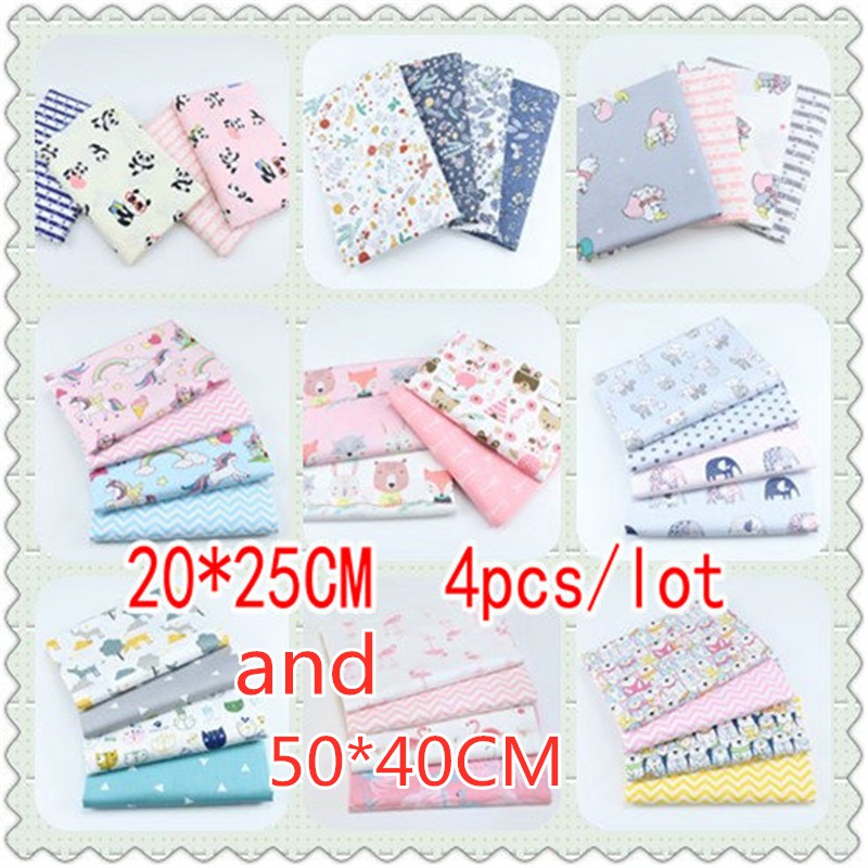 20x25 ซม. 4 ชิ้น/ล็อต Charm Packs twill 100% ผ้าฝ้ายแท้สามเณร DIY handmade patchwork ผ้าควิลท์ชุดผ้า