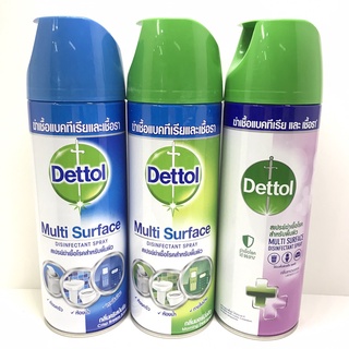 Dettol เดทตอล สเปรย์ ดิสอินเฟคแทนท์ สเปรย์ฆ่าเชื้อโรคสำหรับพื้นผิว 450 มล. (เลือกสีที่ตัวเลือกสินค้า)