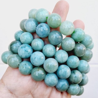 (JB01-3) สร้อยข้อมือ ปะคำหยก พม่าแท้ Jadeite Type A  ขนาด Size 13.5-14 mm.