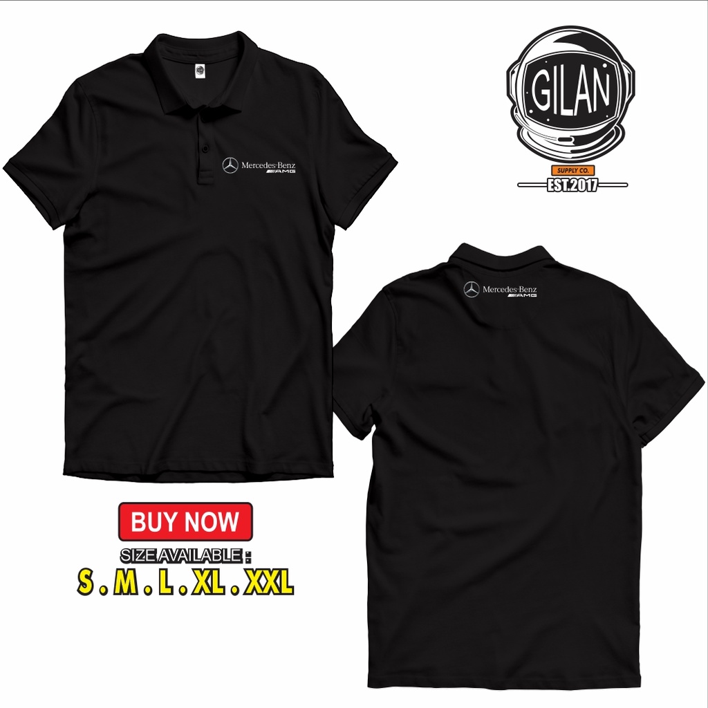 SKZK เสื้อโปโลชายเสื้อคอปกผู้ใหญ่ MERCEDES BENZ AMG โลโก้ชุดทํางานขายยานยนต์รถ