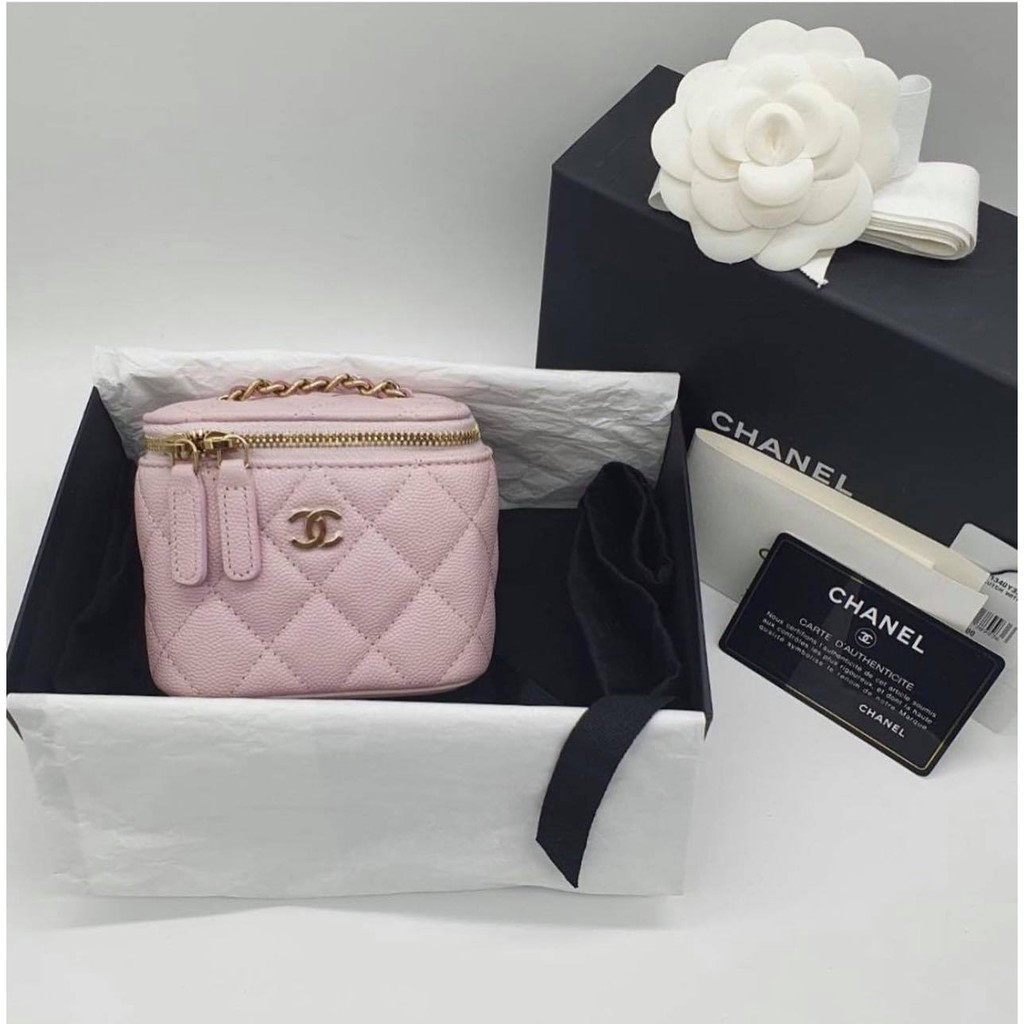 New Chanel mini vanity rose claire Holo31