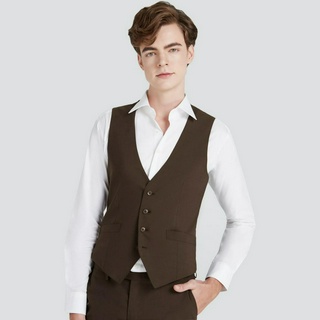 SUIT SELECT Skinny Vest (Choc Brown)