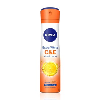 Nivea Extra White C &amp; E Spray นีเวีย เอ็กซ์ตร้า ไวท์ ซี แอนด์ อี สเปรย์ลดเหงื่อและระงับกลิ่นกาย 150 มล.