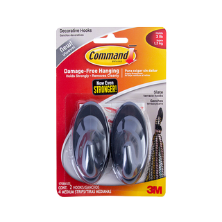 ราคาพิเศษ!! ตะขอแขวนพลาสติกตกแต่งขนาดกลาง COMMAND รุ่น 70006598927 สีดำ Wall Hooks &amp; Hangers