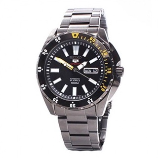 SEIKO 5 Sport Automatic Black ip นาฬิกาข้อมือสุภาพบุรุษ Black Stainless Strap รุ่น SRP363K1