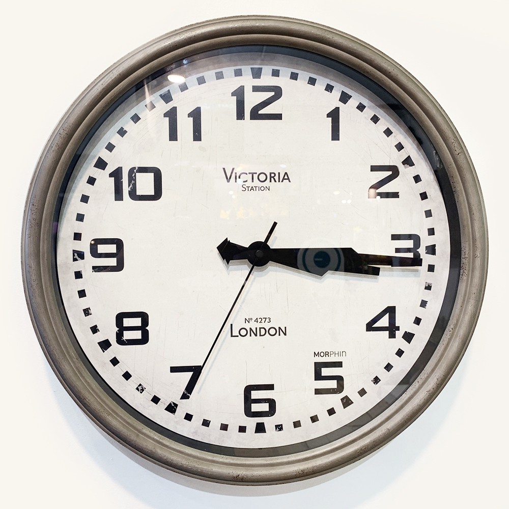 MORPHIn Vintage Gray นาฬิกาแขวนผนัง นาฬิกาติดผนัง 16 นิ้ว ดีไซด์วินเทจ สนิมเก่า โบราณ